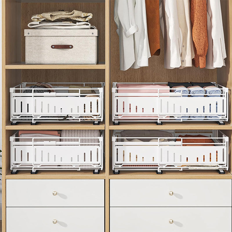 Telescopic Kitchen Drawer Organizer, Adjustable Slide-Out Storage Rack (33-49cm) eprolo
