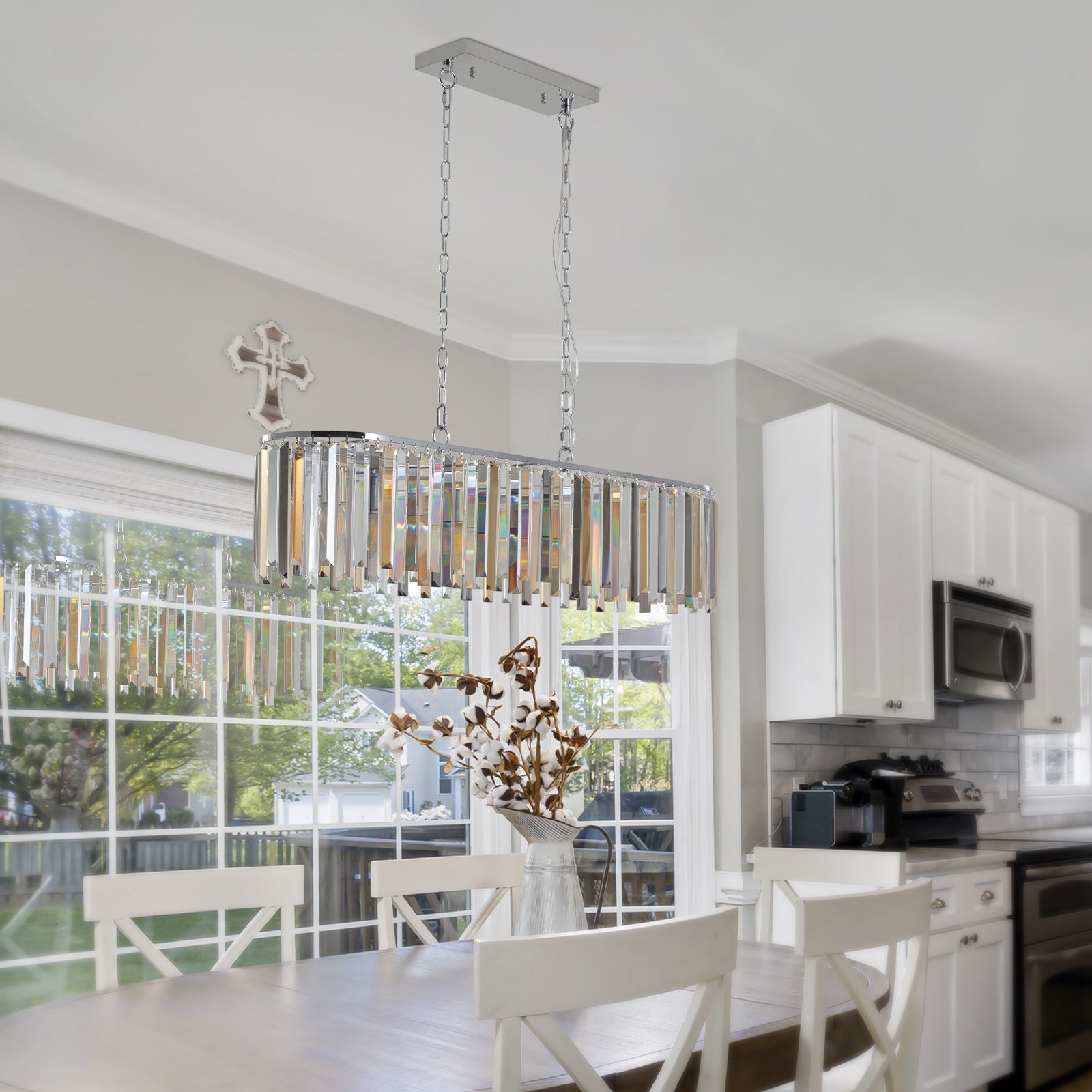 Modern Oval Crystal ceiling chandelier Luxury Home Decor Light Fixture eprolo
