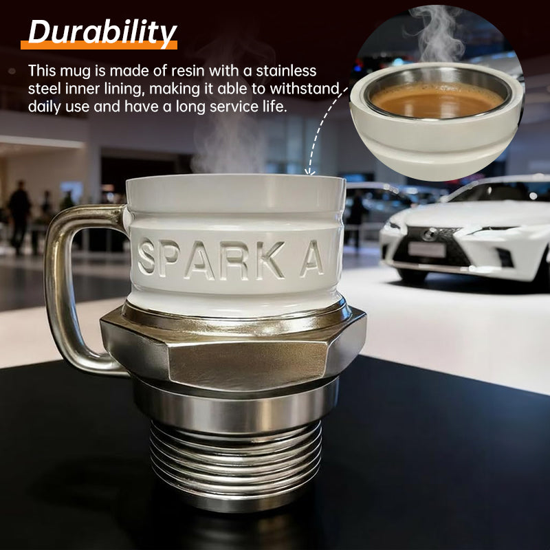 Start Your Engine Spark Plug Mug - The Ultimate Gift for Car Enthusiasts & Mechanics, Unique Collector's Coffee Cup eprolo
