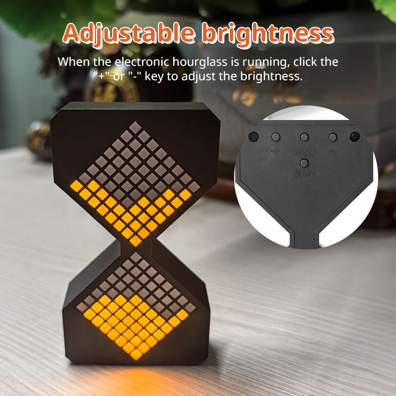 Cyber-style LED electronic sand timer: gravity-sensing, 1-30min countdown, tech decompression toy eprolo