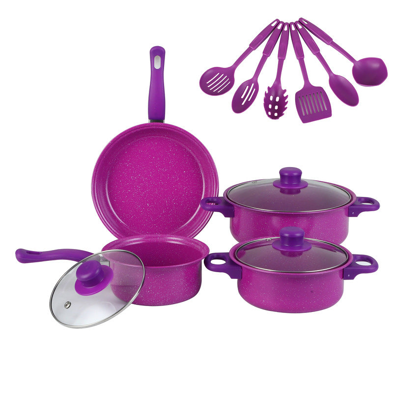 13-Piece Premium Non-Stick Cookware Set: Frying Pans, Casserole, Wok, Multi-Func, Stylish, Durable, Outdoor-Ready eprolo