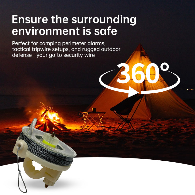 Perimeter alarm trigger lines (including camping ones) and weather-resistant early warning security systems for camping barns. eprolo