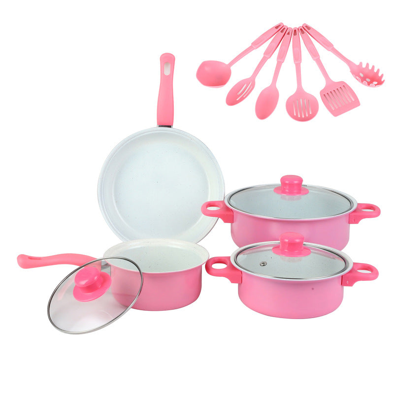 13-Piece Premium Non-Stick Cookware Set: Frying Pans, Casserole, Wok, Multi-Func, Stylish, Durable, Outdoor-Ready eprolo