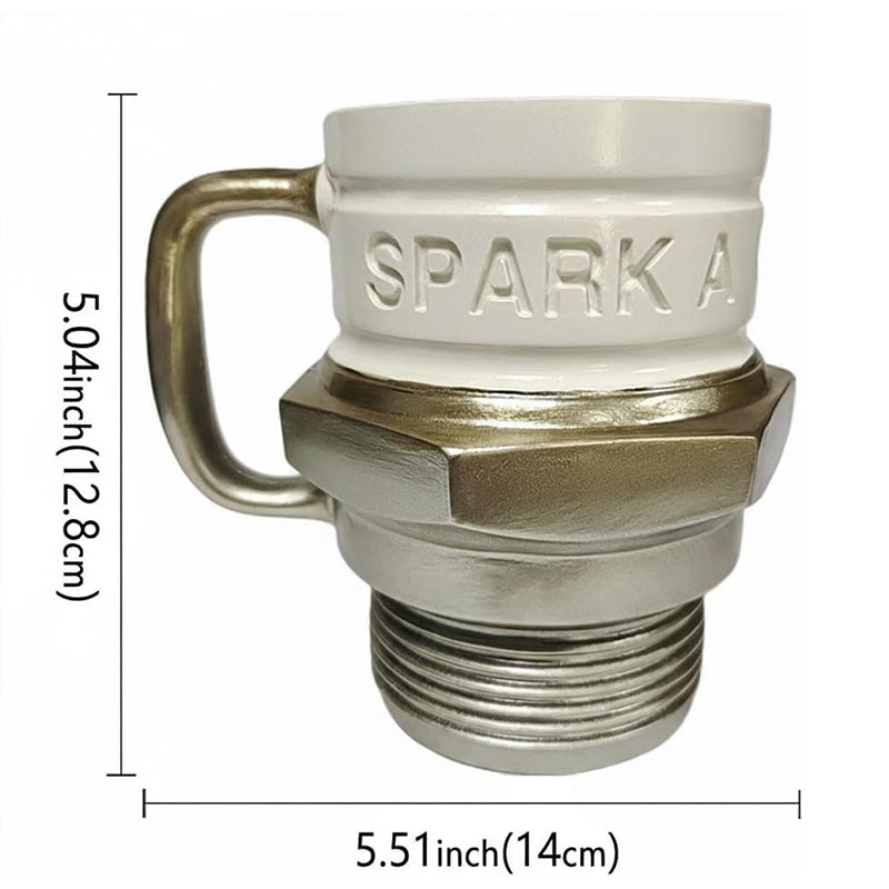Start Your Engine Spark Plug Mug - The Ultimate Gift for Car Enthusiasts & Mechanics, Unique Collector's Coffee Cup eprolo