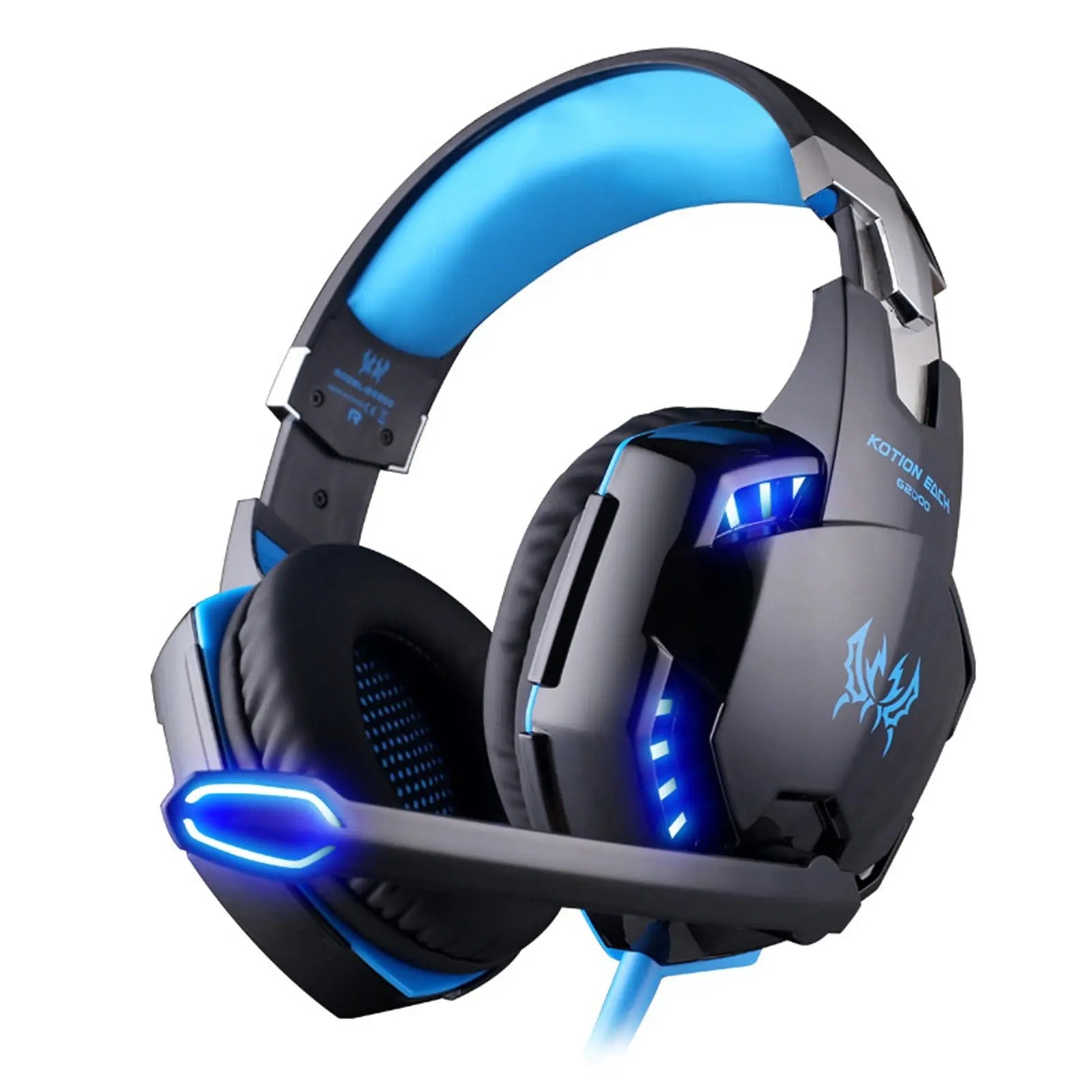 G2000 Head Mounted Gaming Earphones with Wired Illumination Heavy Bass Earphones Computer Esports PS4 Earphones eprolo