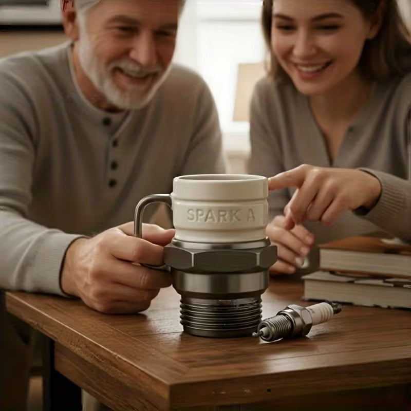 Start Your Engine Spark Plug Mug - The Ultimate Gift for Car Enthusiasts & Mechanics, Unique Collector's Coffee Cup eprolo