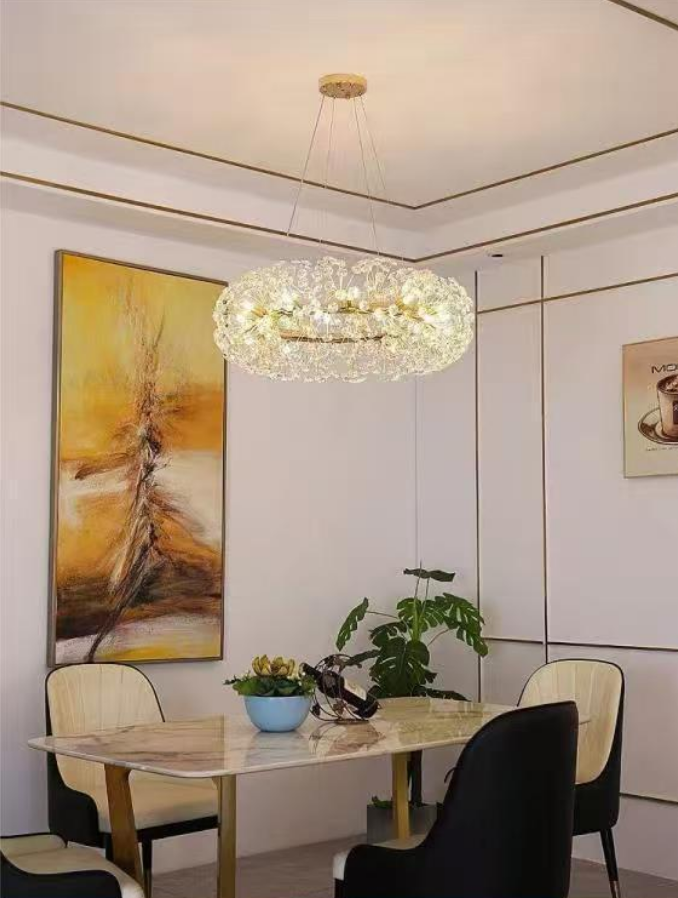 Dandelion crystal pendant light luxury living room light bedroom dining room high-end crystal pendant light modern creativity eprolo