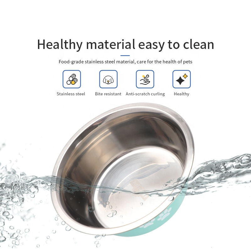 Non-slip Dog Bowls For Small Medium Large Dog Feeder Bowls And Drinkers Stainless Steel Pet Feeders Pets Dogs Accessories eprolo