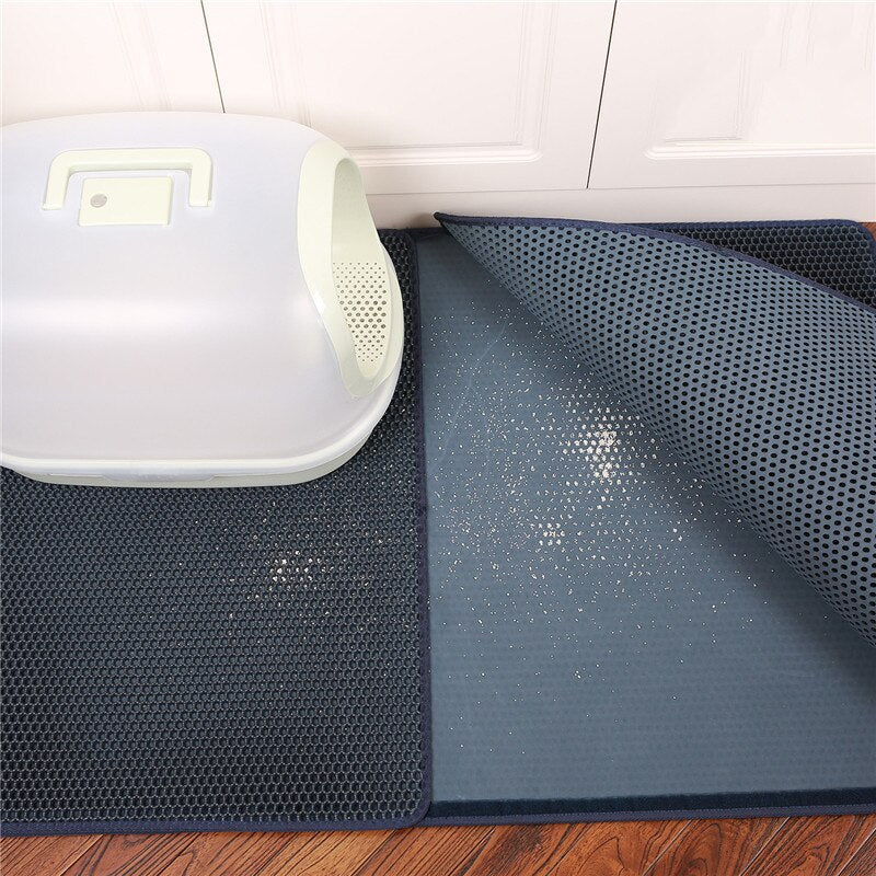 Waterproof Pet Cat Litter Mat EVA Double Layer Cat Litter Trapping Pet Litter Cat Mat Clean Pad Products For Cats Accessories eprolo