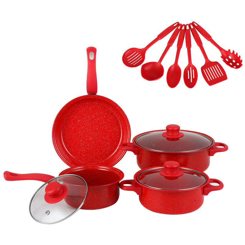 13-Piece Premium Non-Stick Cookware Set: Frying Pans, Casserole, Wok, Multi-Func, Stylish, Durable, Outdoor-Ready eprolo