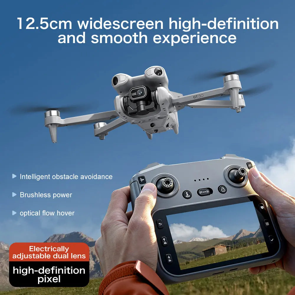 Drone with Screen HD Aerial Photography Brushless Obstacle Avoidance ESC Quadrcopter Toy Aircraft eprolo