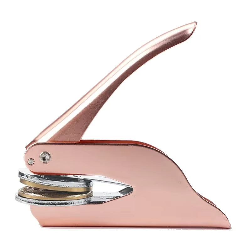 Upload Your Logo – Custom Logo Steel Embossing Die, Stainless Steel Desktop Hand Press Stamp for Advertising Relief & Debossing eprolo