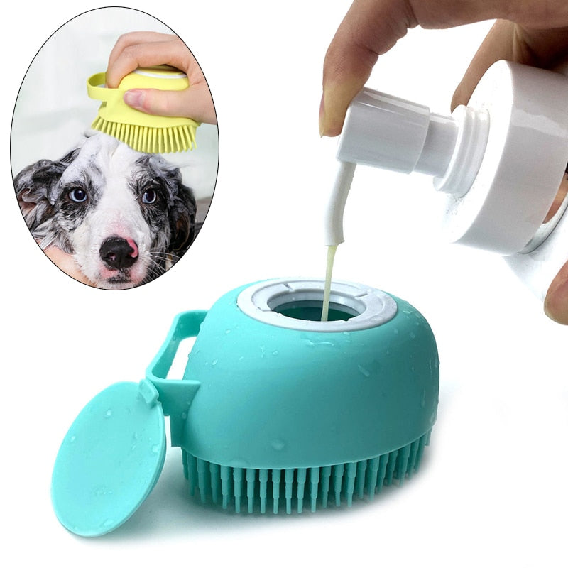 Bathroom  Puppy Big Dog Cat Bath Massage Gloves Brush Soft Safety Silicone Pet Accessories for Dogs Cats Tools Mascotas Products eprolo