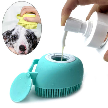 Bathroom  Puppy Big Dog Cat Bath Massage Gloves Brush Soft Safety Silicone Pet Accessories for Dogs Cats Tools Mascotas Products eprolo