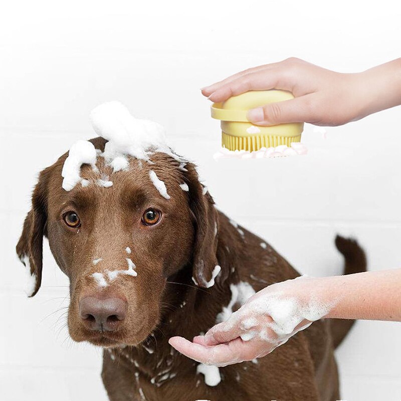 Bathroom  Puppy Big Dog Cat Bath Massage Gloves Brush Soft Safety Silicone Pet Accessories for Dogs Cats Tools Mascotas Products eprolo