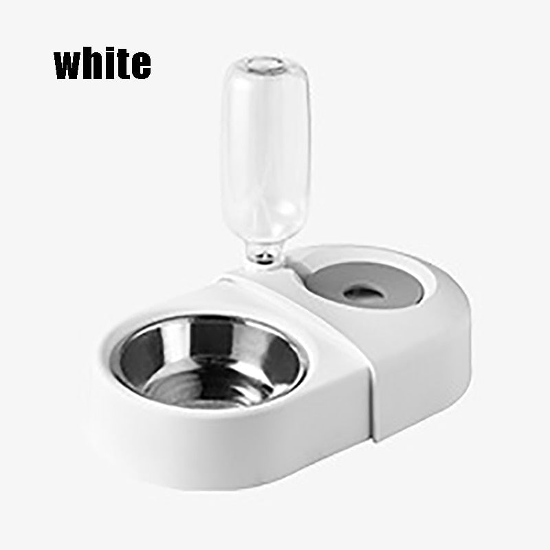 Dogs Cats Bowl and Drinking Fountains with Automatic Water Outlet Anti-overturning Feeders Plastic Feeding Bowl Pet Accessories eprolo