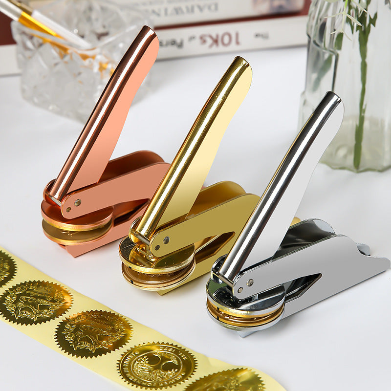 Upload Your Logo – Custom Logo Steel Embossing Die, Stainless Steel Desktop Hand Press Stamp for Advertising Relief & Debossing eprolo