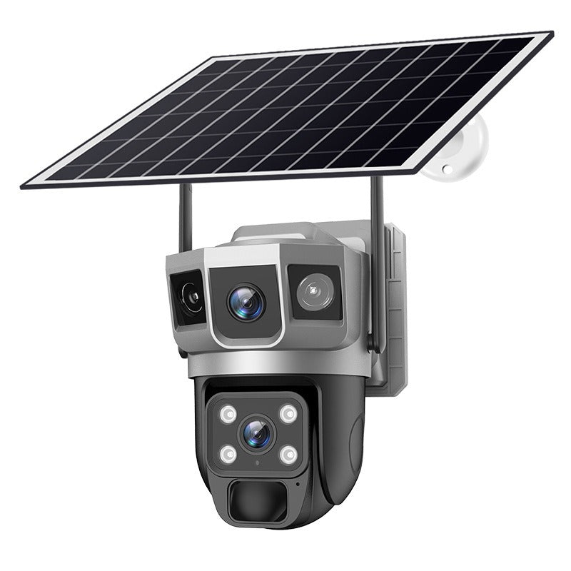 V380PRO-9 Solar powered WiFi Outdoor Waterproof Ball Machine HD Monitoring Camera Remote Uninterrupted Power eprolo