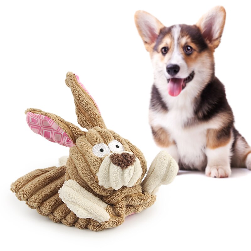 Corduroy Sound Pet Toy Dog Squeak Toy for Rabbit Mouse Cattle Clean Teeth Puppy Toys Pet Accessories Small Dog Toy eprolo