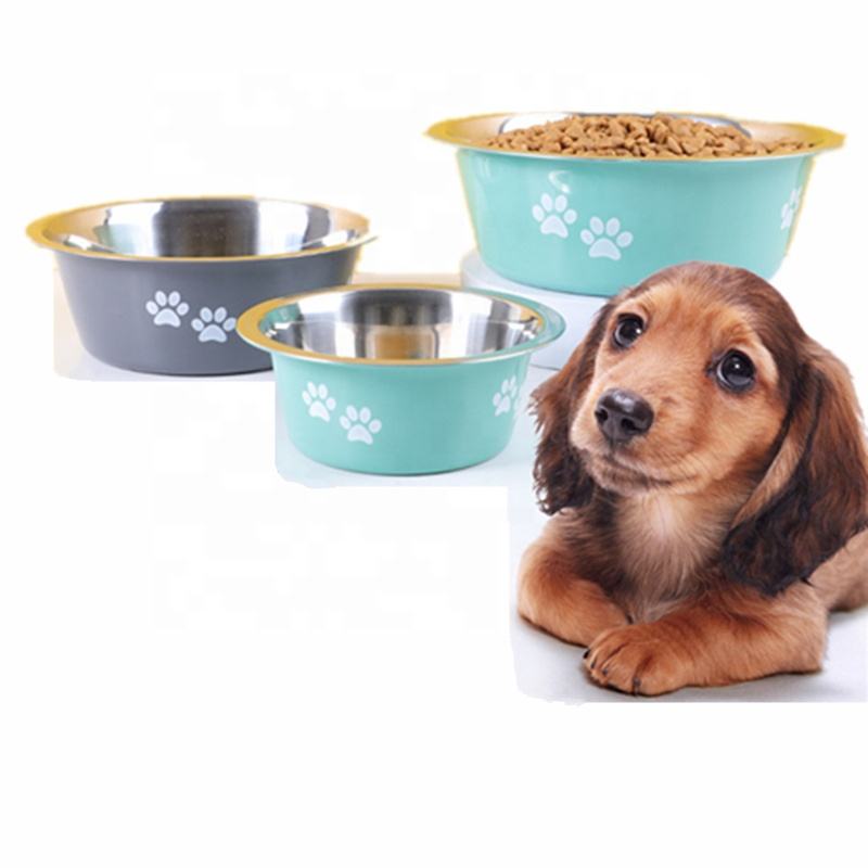 Non-slip Dog Bowls For Small Medium Large Dog Feeder Bowls And Drinkers Stainless Steel Pet Feeders Pets Dogs Accessories eprolo