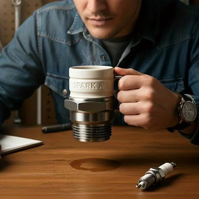 Start Your Engine Spark Plug Mug - The Ultimate Gift for Car Enthusiasts & Mechanics, Unique Collector's Coffee Cup eprolo