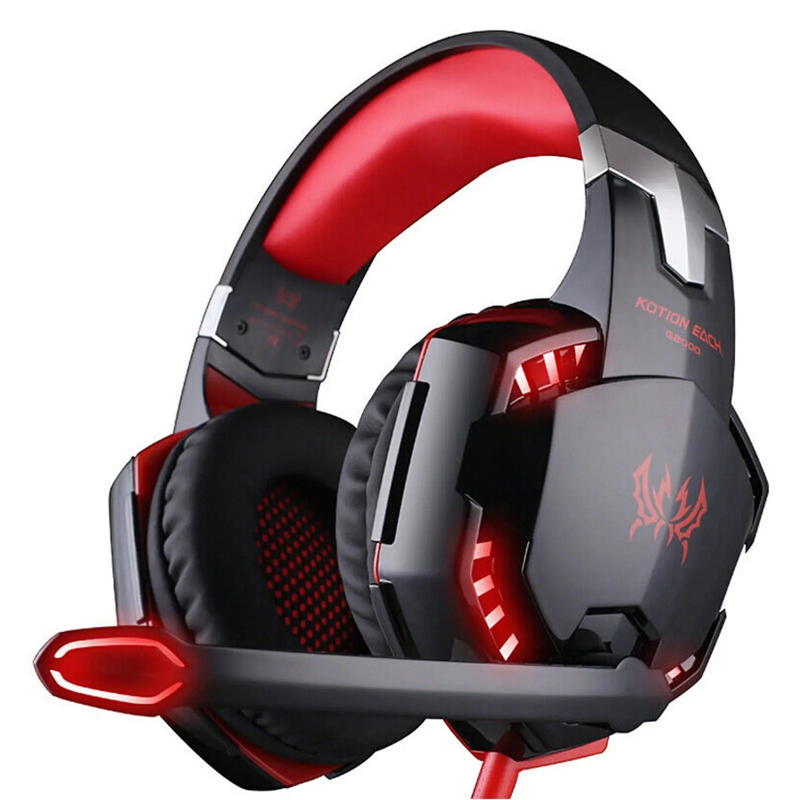 G2000 Head Mounted Gaming Earphones with Wired Illumination Heavy Bass Earphones Computer Esports PS4 Earphones eprolo