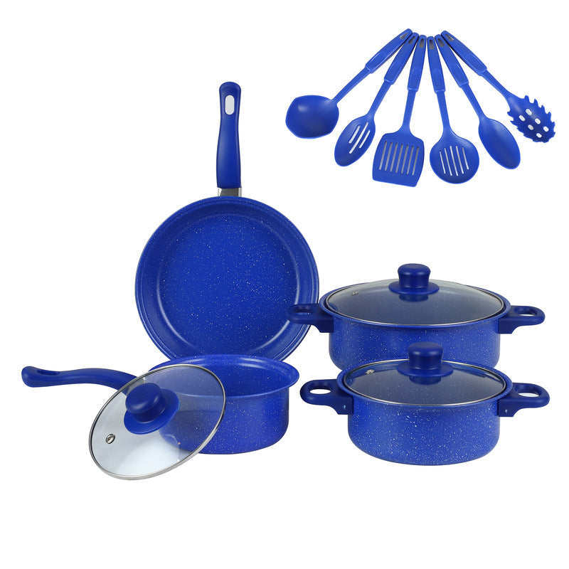 13-Piece Premium Non-Stick Cookware Set: Frying Pans, Casserole, Wok, Multi-Func, Stylish, Durable, Outdoor-Ready eprolo