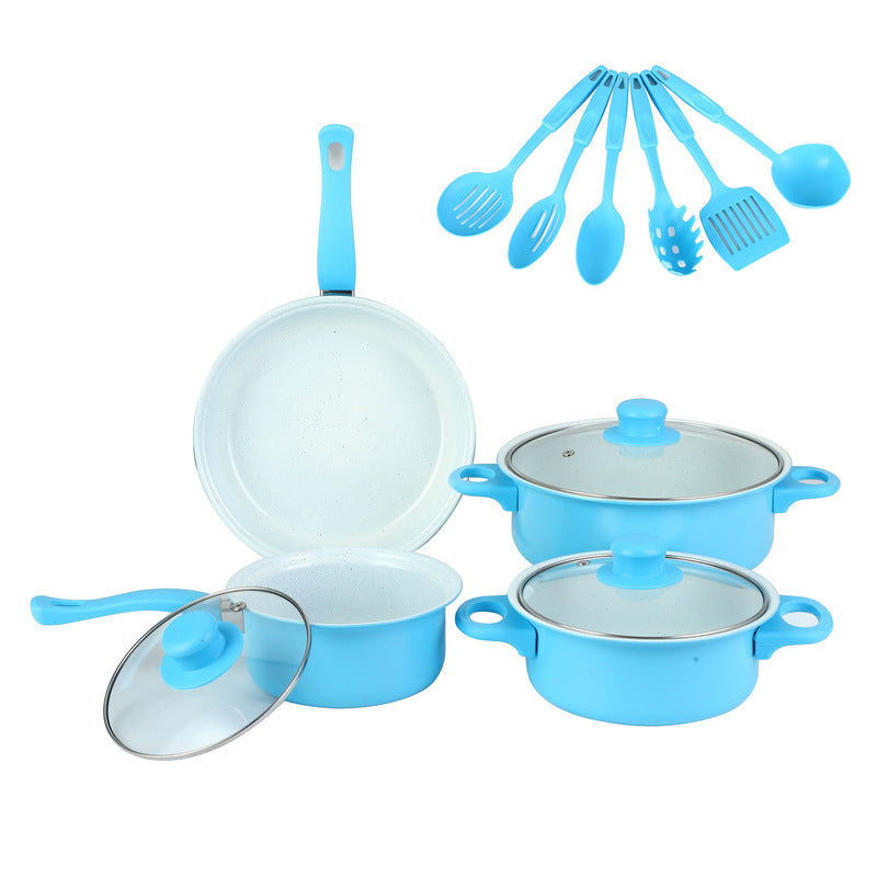13-Piece Premium Non-Stick Cookware Set: Frying Pans, Casserole, Wok, Multi-Func, Stylish, Durable, Outdoor-Ready eprolo