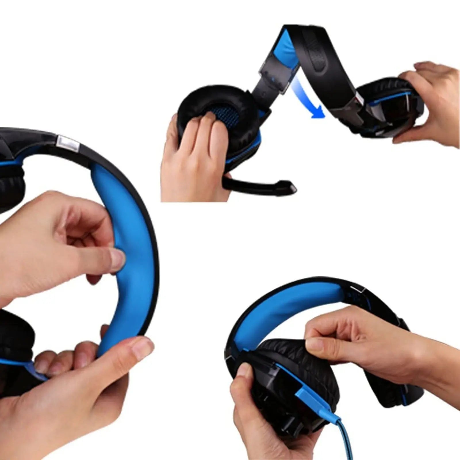 G2000 Head Mounted Gaming Earphones with Wired Illumination Heavy Bass Earphones Computer Esports PS4 Earphones eprolo
