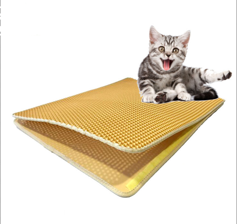 Waterproof Pet Cat Litter Mat EVA Double Layer Cat Litter Trapping Pet Litter Cat Mat Clean Pad Products For Cats Accessories eprolo