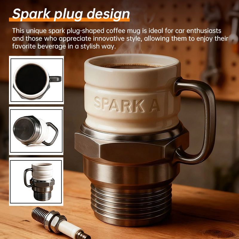 Start Your Engine Spark Plug Mug - The Ultimate Gift for Car Enthusiasts & Mechanics, Unique Collector's Coffee Cup eprolo