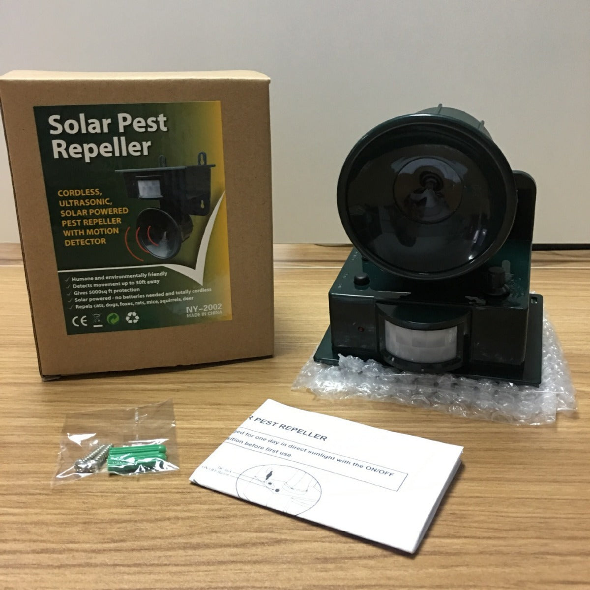 Solar Ultrasonic Rodent Repeller Cat Deterrent Dog Repeller Animal Repeller Bird Repeller Outdoor Waterproof Bird Scare Device eprolo