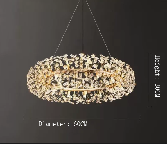 Dandelion crystal pendant light luxury living room light bedroom dining room high-end crystal pendant light modern creativity eprolo