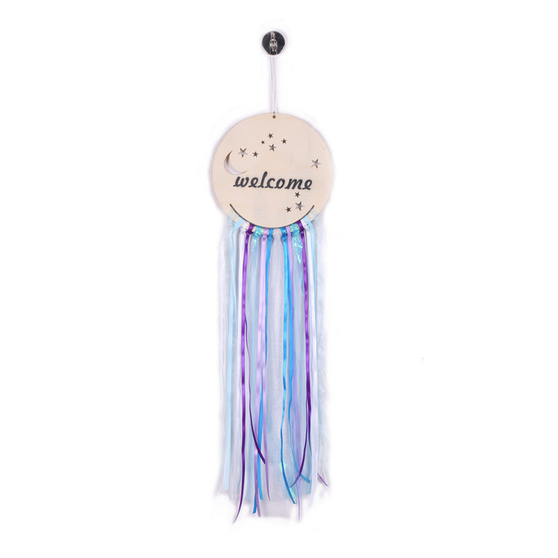 Home Decor Wood Plank Mermaid Blue Dream Catcher Room Decor Wall Hanging Wall Decoration eprolo