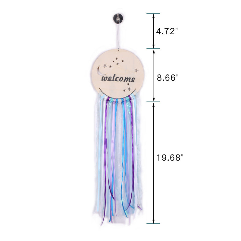 Home Decor Wood Plank Mermaid Blue Dream Catcher Room Decor Wall Hanging Wall Decoration eprolo