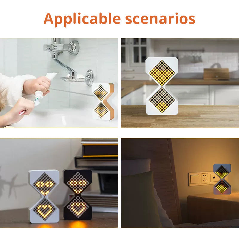 Cyber-style LED electronic sand timer: gravity-sensing, 1-30min countdown, tech decompression toy eprolo