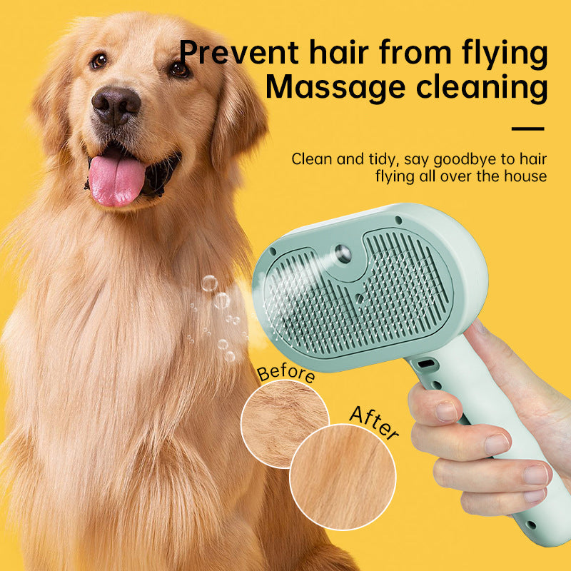 Upgraded Pet Electric Grooming Comb, Steam Hair Removal & Cleaning Set, Styling Accessories for Dogs & Cats eprolo