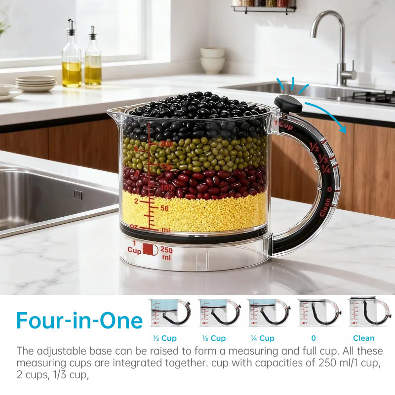Adjustable Measuring Cube - Kitchen Cooking Cup with Scraper Seal eprolo