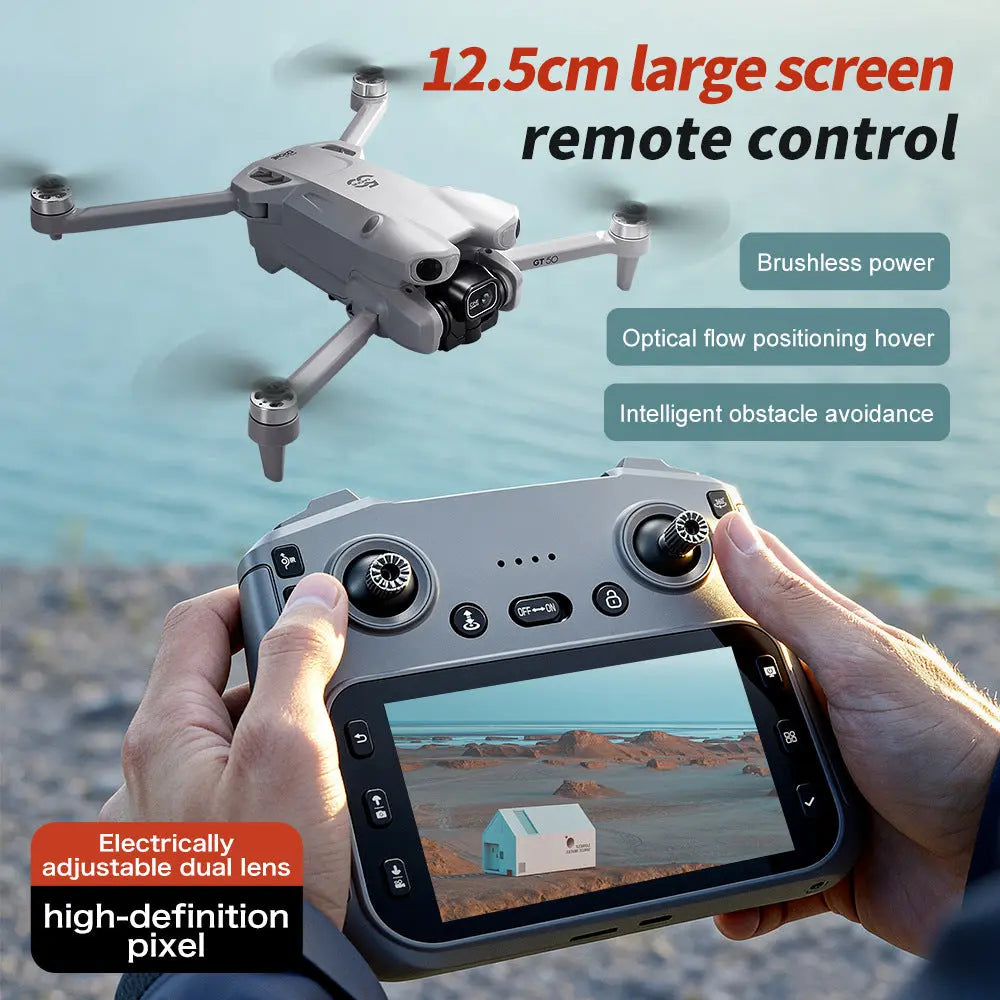 Drone with Screen HD Aerial Photography Brushless Obstacle Avoidance ESC Quadrcopter Toy Aircraft eprolo