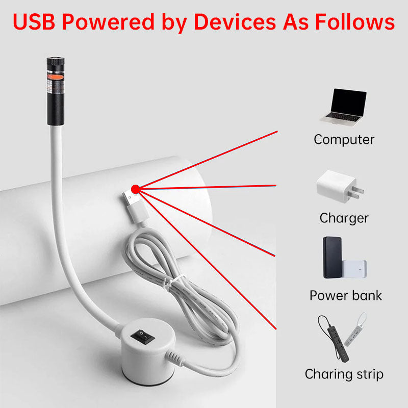Polyester-Body Alignment Guide Light | Hands-Free Magnetic USB Lamp for Straight/Cross Line Projection eprolo