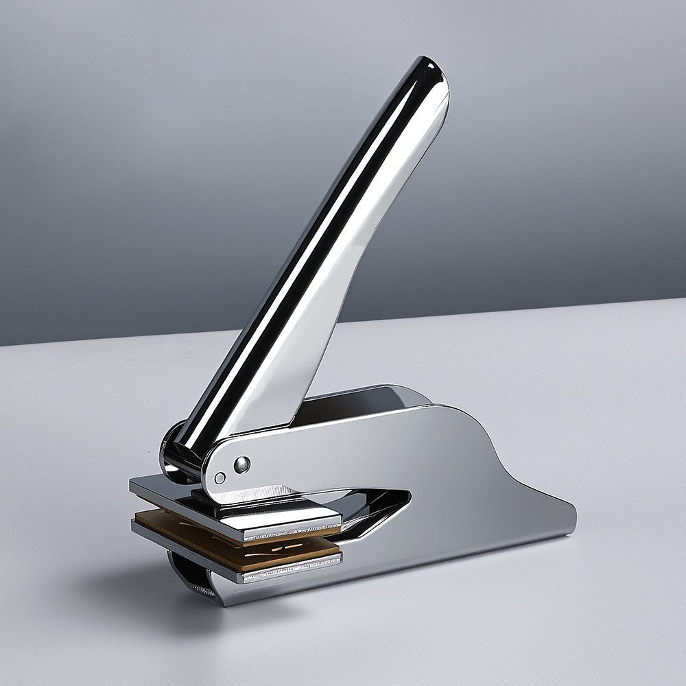 Upload Your Logo – Custom Logo Steel Embossing Die, Stainless Steel Desktop Hand Press Stamp for Advertising Relief & Debossing eprolo