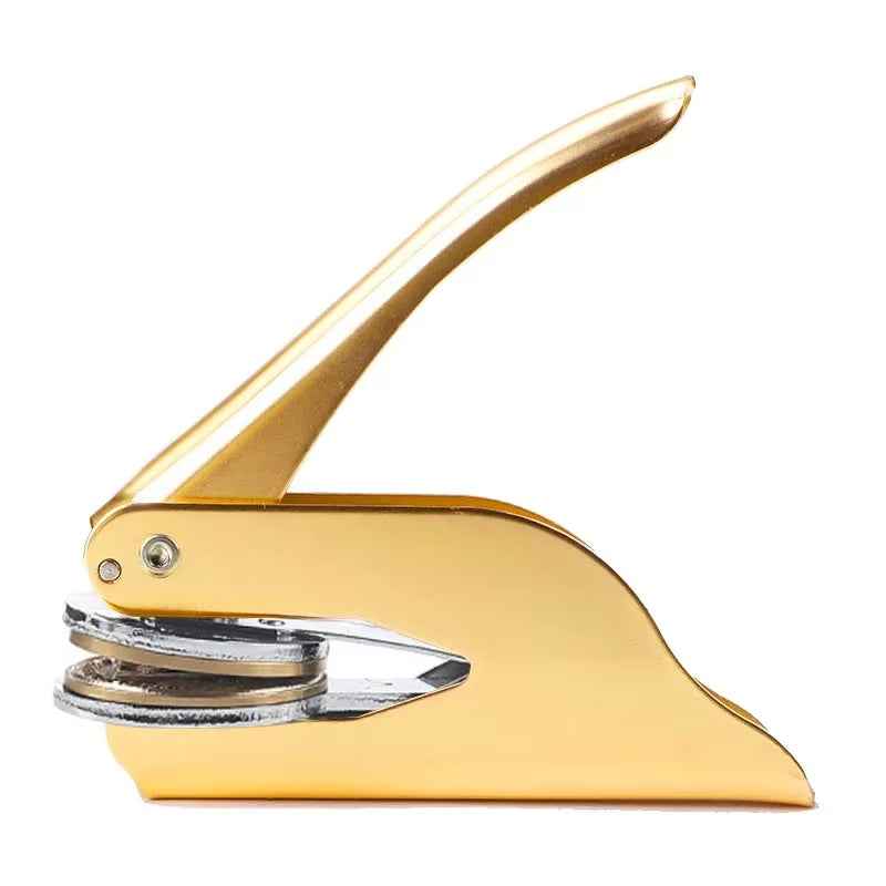 Upload Your Logo – Custom Logo Steel Embossing Die, Stainless Steel Desktop Hand Press Stamp for Advertising Relief & Debossing eprolo