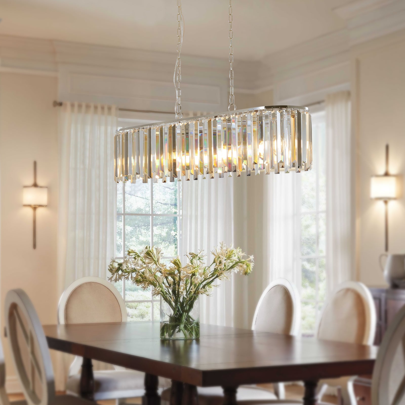 Modern Oval Crystal ceiling chandelier Luxury Home Decor Light Fixture eprolo