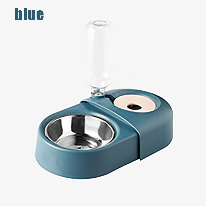 Dogs Cats Bowl and Drinking Fountains with Automatic Water Outlet Anti-overturning Feeders Plastic Feeding Bowl Pet Accessories eprolo