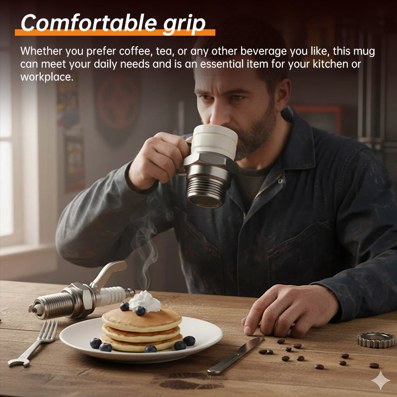 Start Your Engine Spark Plug Mug - The Ultimate Gift for Car Enthusiasts & Mechanics, Unique Collector's Coffee Cup eprolo